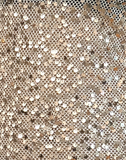 Dudley Vest Top in Sequin Mesh Gold