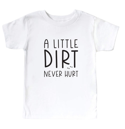 Dirt Never Hurt Kids Graphic Tee | White