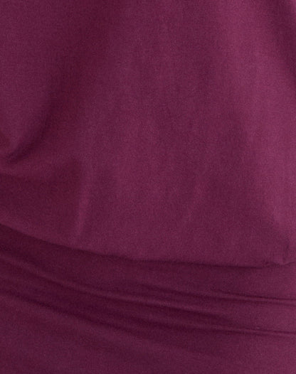 Edwina Off the Shoulder Mini Dress in Deep Purple