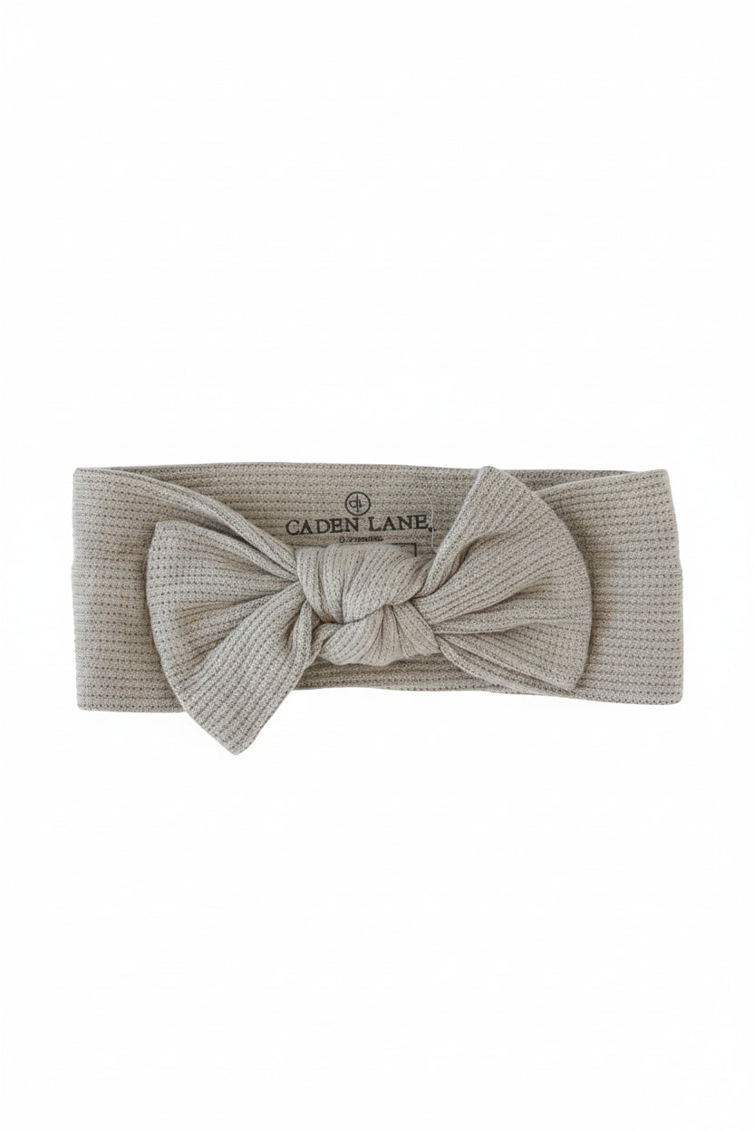 Bamboo Waffle Knit Large Bow Headwraps