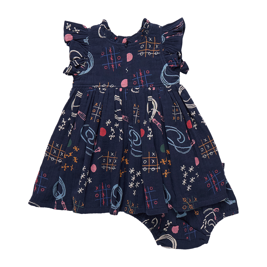 Baby Girls Jennifer Dress Set - Tic Tac Toe