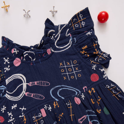 Baby Girls Jennifer Dress Set - Tic Tac Toe