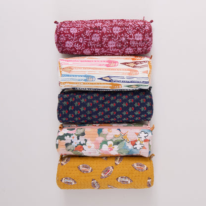Pencil Case - Navy Carnation