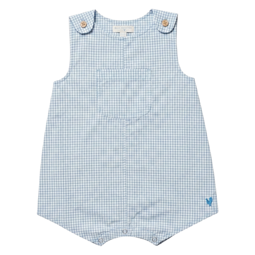 Baby Boys Noah Jumper - Light Blue Gingham