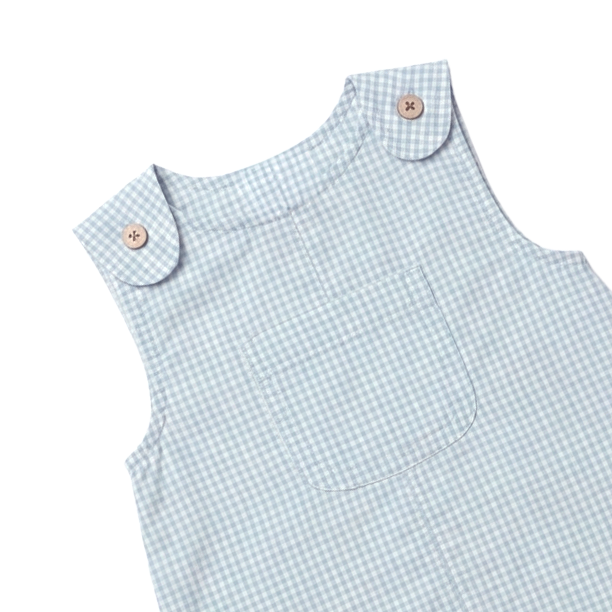 Baby Boys Noah Jumper - Light Blue Gingham