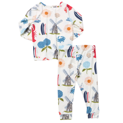 Kids Bamboo PJ Set - Hamptons