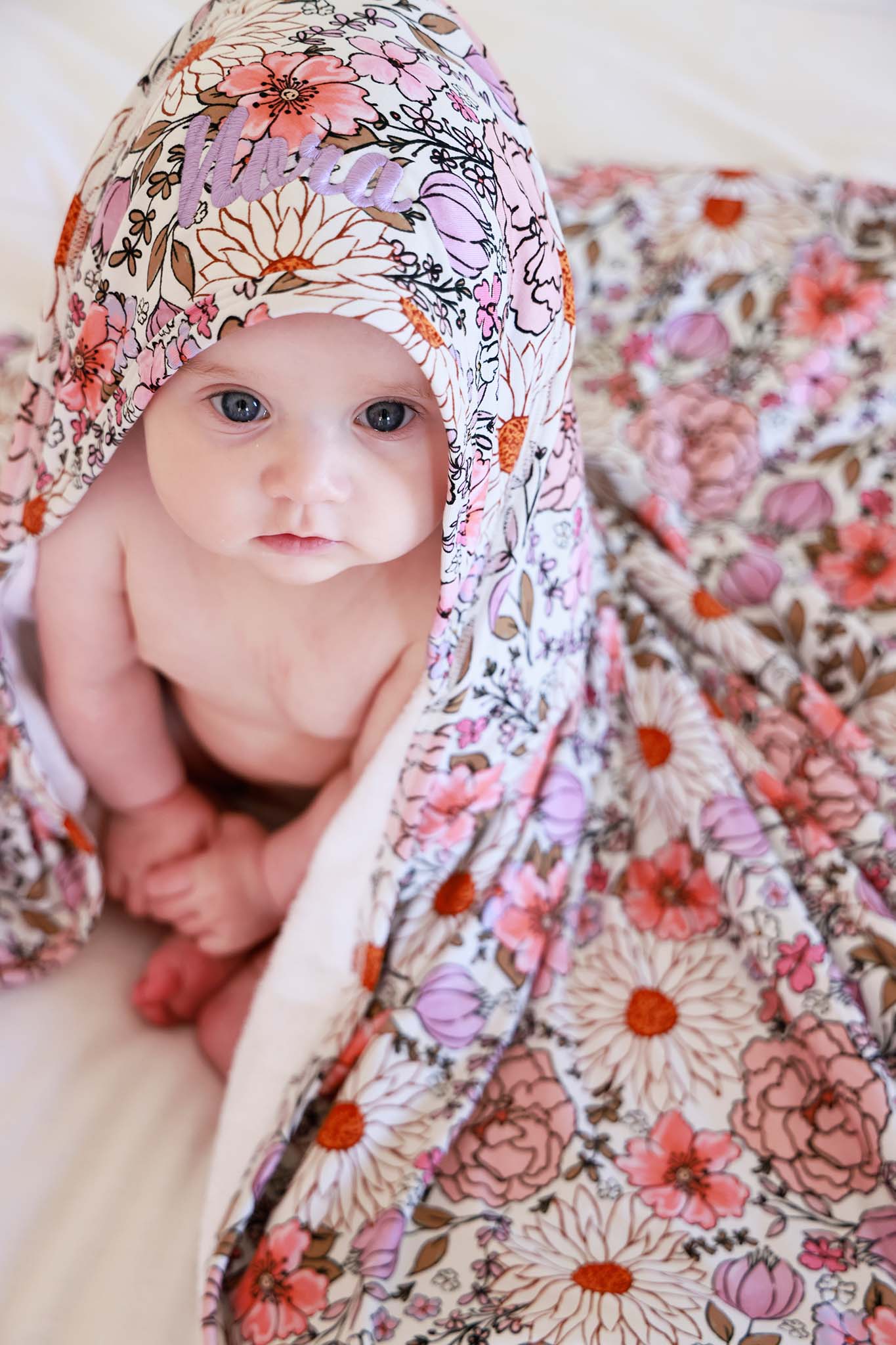 Baby Embroidered Bamboo Hooded Towels