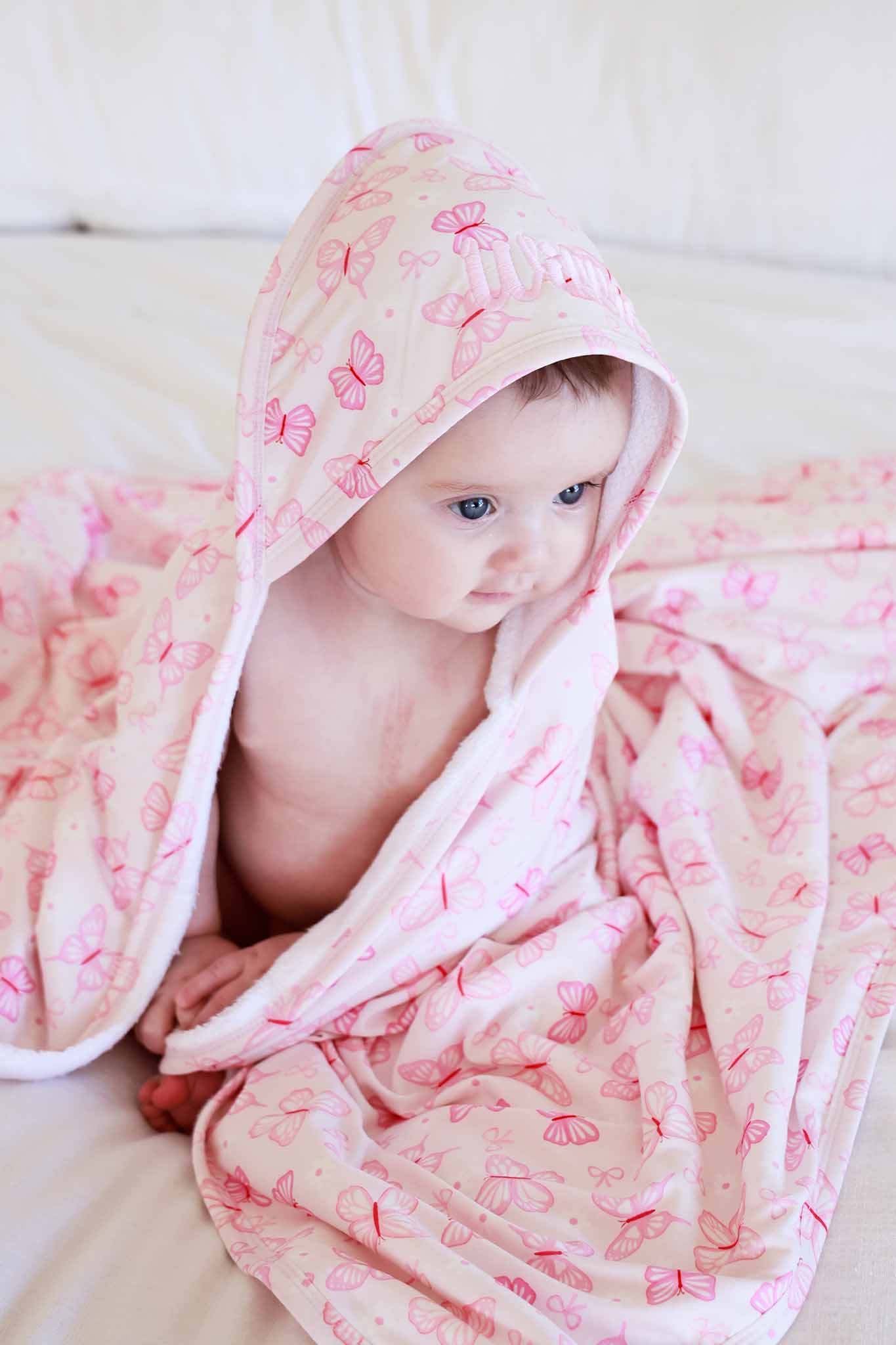 Baby Embroidered Bamboo Hooded Towels