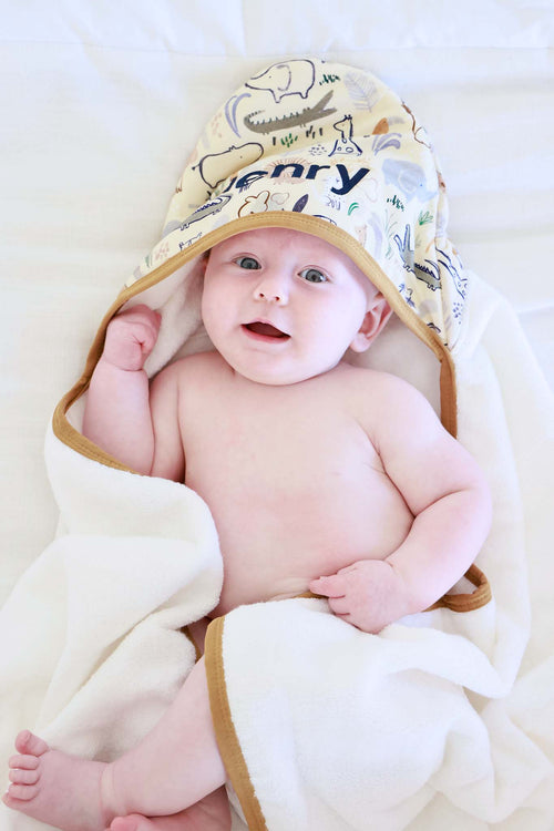 Embroidered Bamboo Hooded Towel | Into The Wild