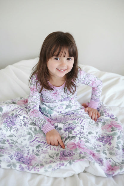 Personalized Kids Blanket | Lavender Lullaby