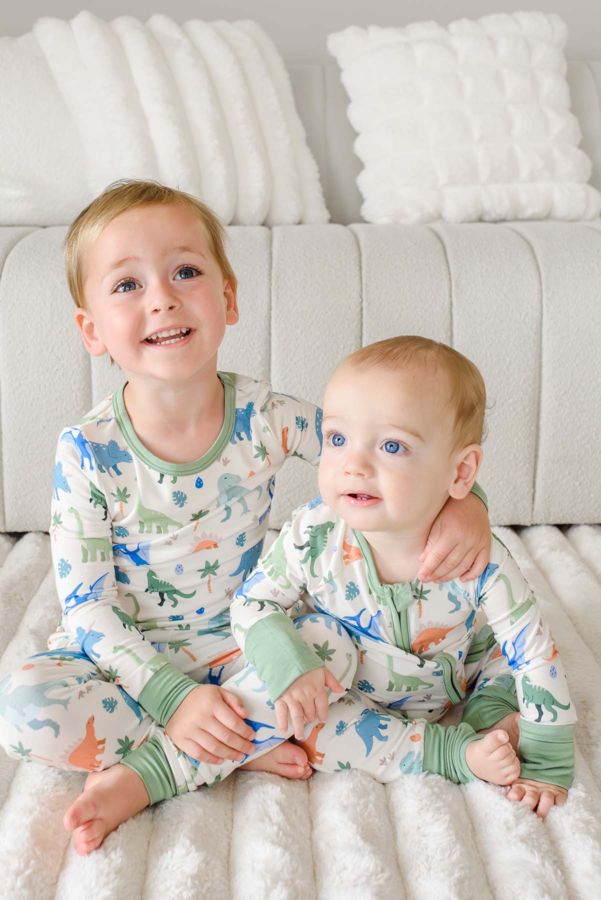 Convertible Bamboo Zip Romper | Little Fossil Neutral