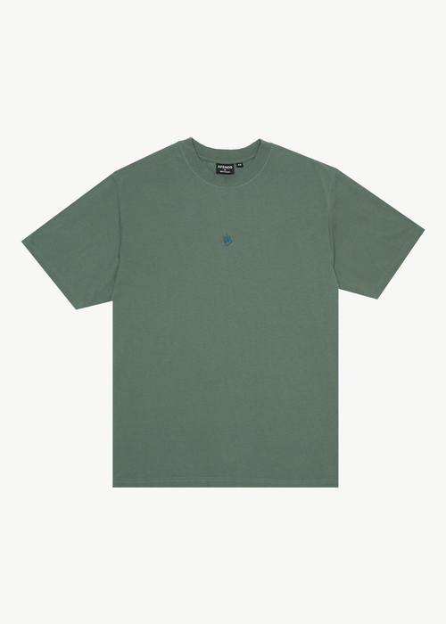AFENDS Mens Flame - Retro Tee - Sycamore