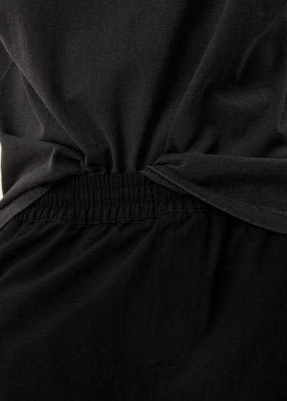 AFENDS Mens Ripped Out 98 - Oversized Cargo Short 20" - Black