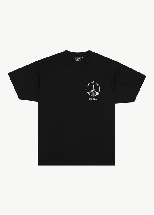 AFENDS Mens Energy - Boxy Tee - Black