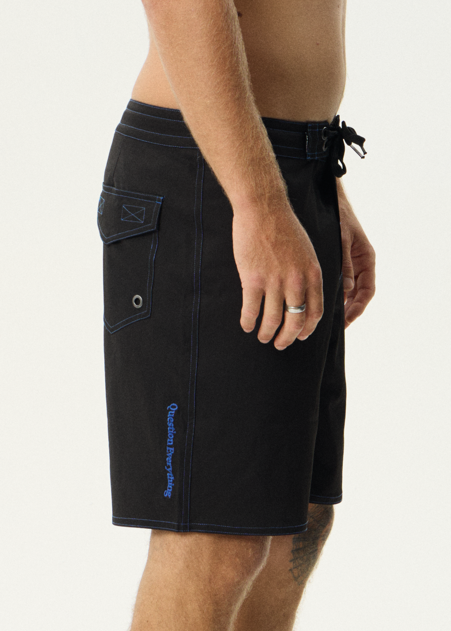 AFENDS Mens Skeletor - Surf Related V2 Boardshort 19" - Black