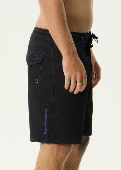AFENDS Mens Skeletor - Surf Related V2 Boardshort 19" - Black