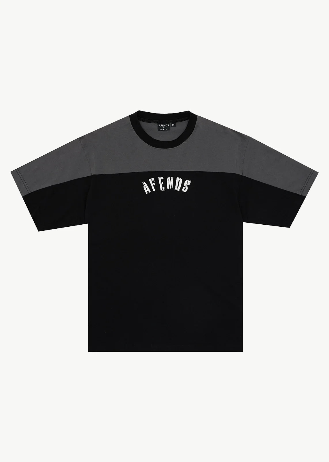AFENDS Mens Contingent - Boxy Vintage Tee - Black