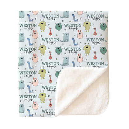 Monster Mash Personalized Kids Blanket