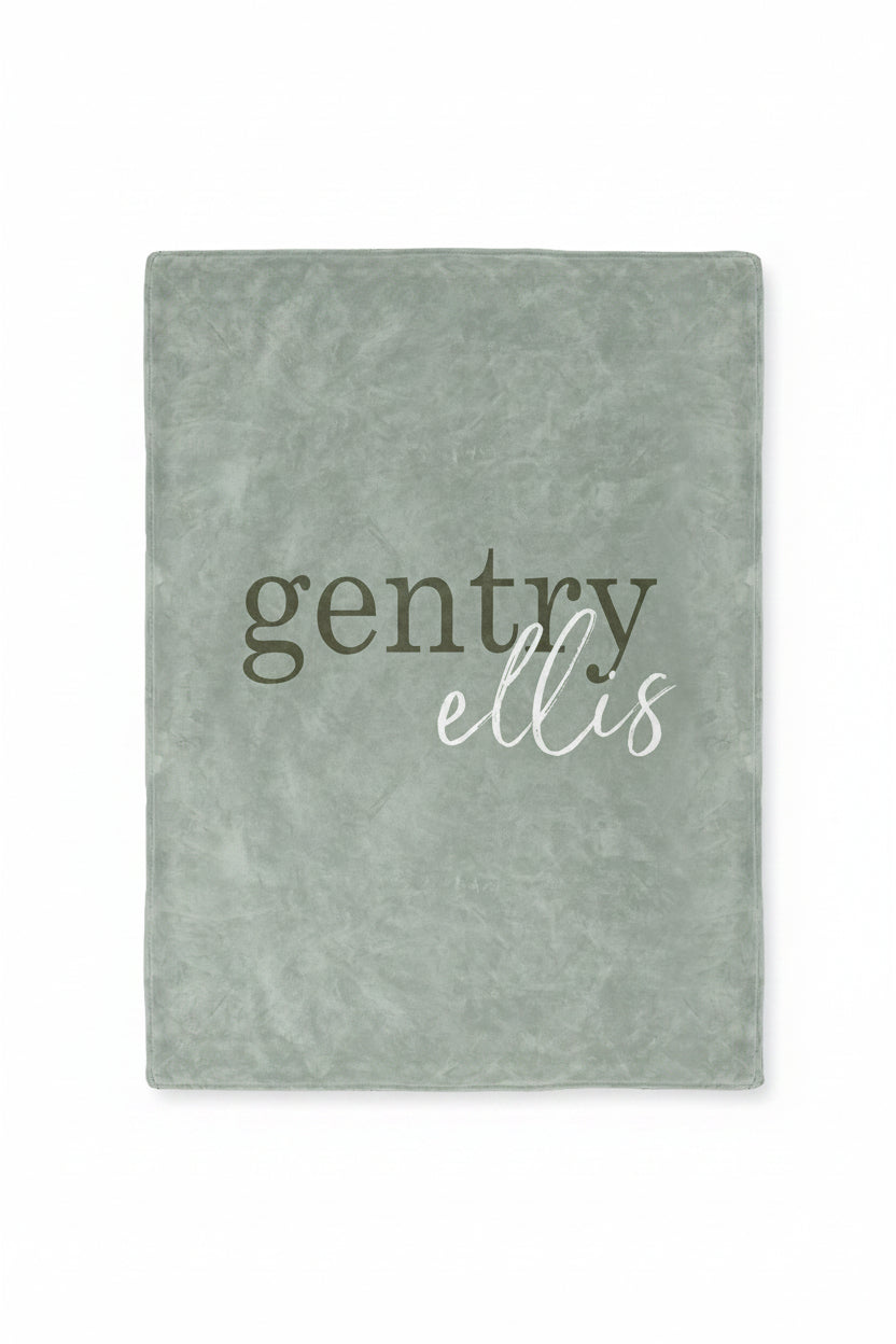 Color Story | Moss Personalized Toddler Blanket