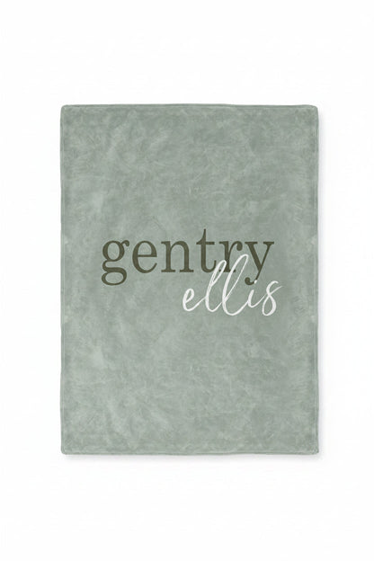 Color Story | Moss Personalized Toddler Blanket