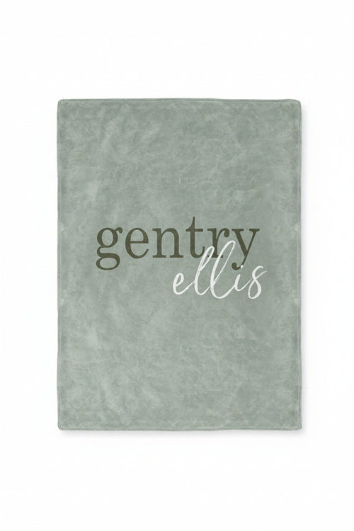 Color Story | Moss Personalized Toddler Blanket