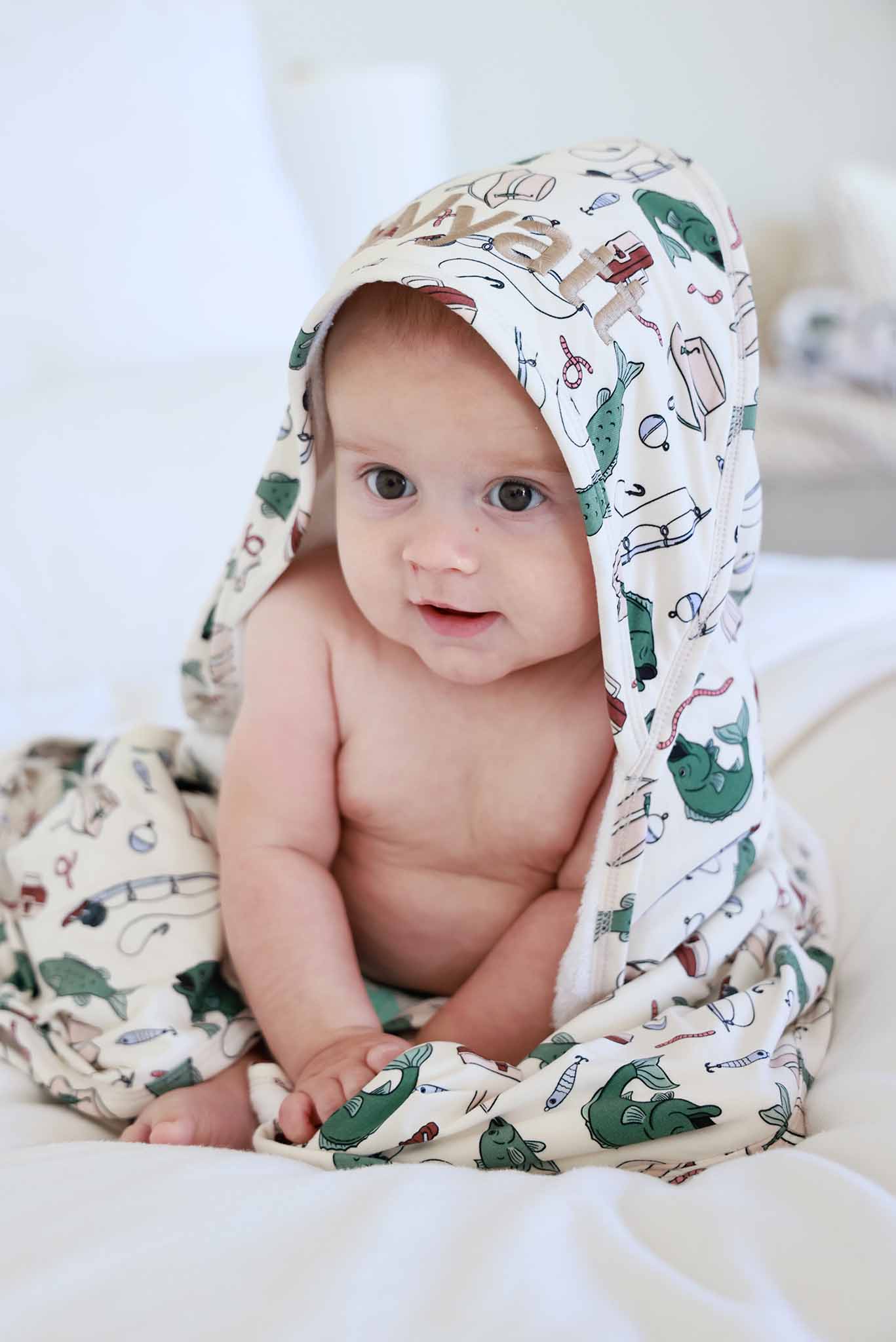 Baby Embroidered Bamboo Hooded Towels