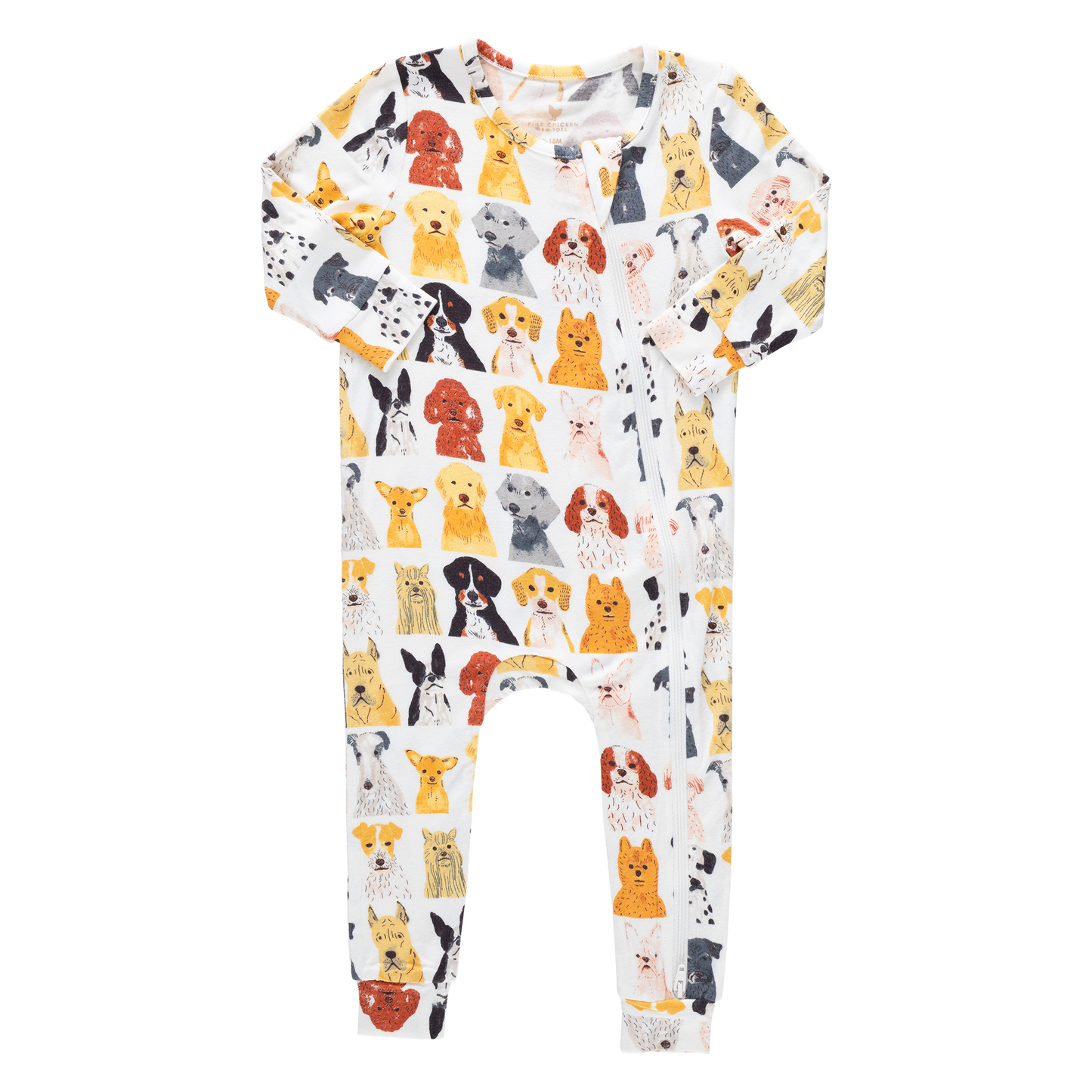 Baby Bamboo Romper - Small Watercolor Dogs