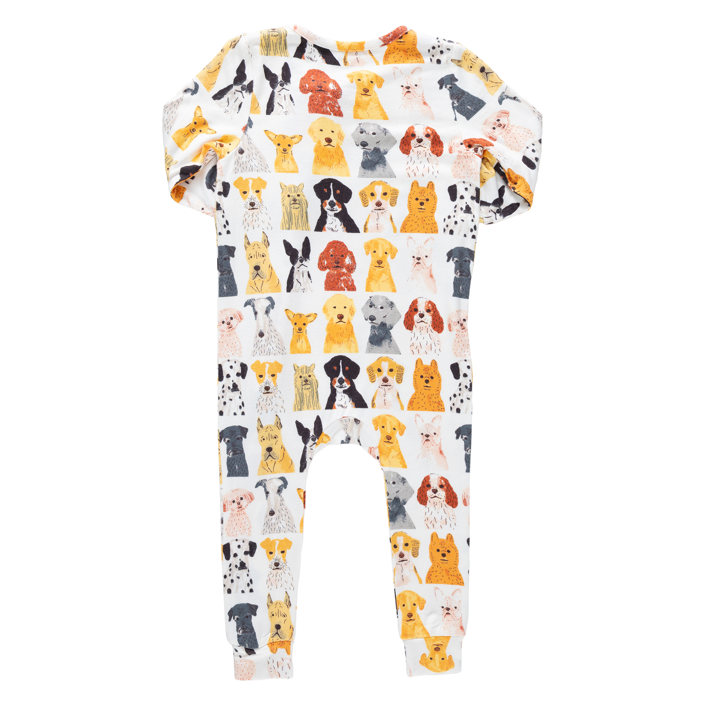 Baby Bamboo Romper - Small Watercolor Dogs
