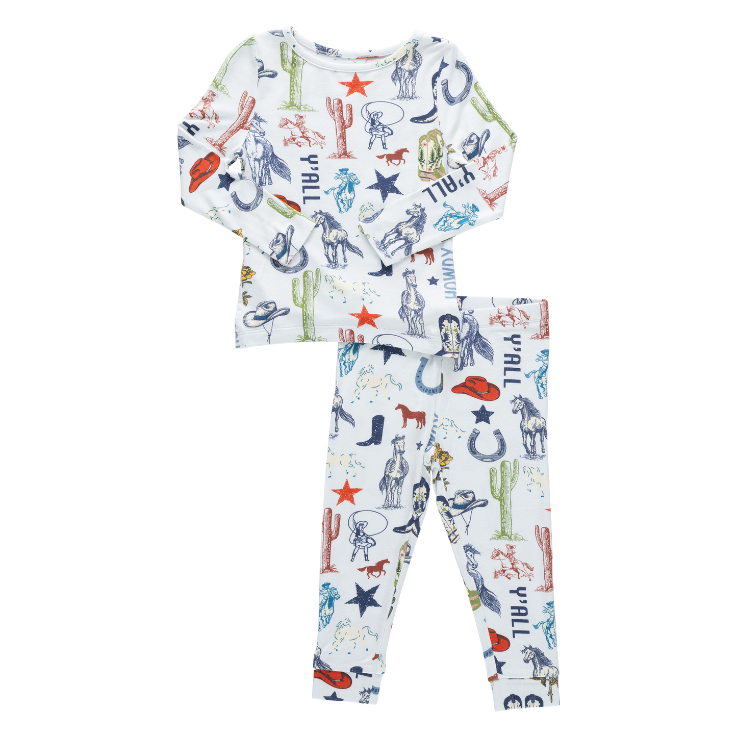 Kids Bamboo PJ Set - Western Dreams