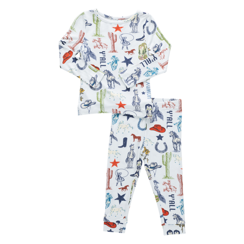 Kids Bamboo PJ Set - Western Dreams