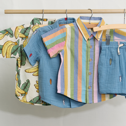 Baby Boys Jack Shirt - Surfboard Embroidery