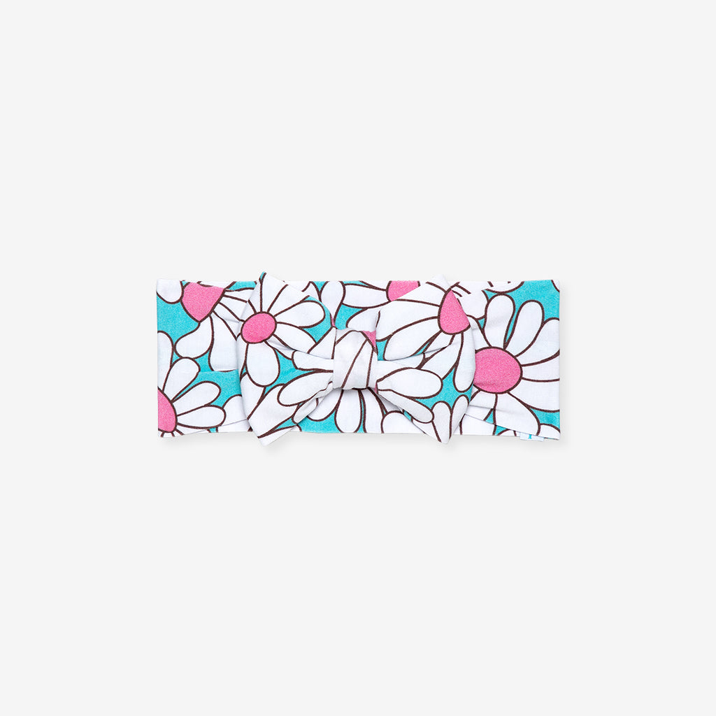 Retro Daisy Luxe Bow Headwrap
