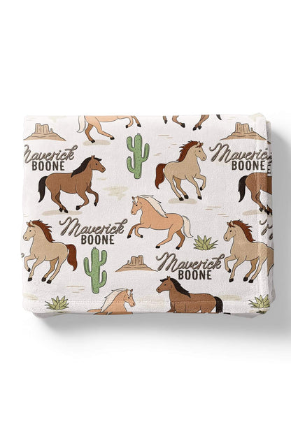 Personalized Kids Blanket | Pony Club Neutral