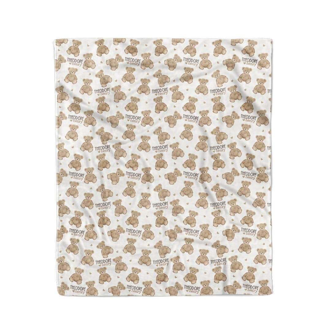 Beary Sweet Personalized Kids Blanket
