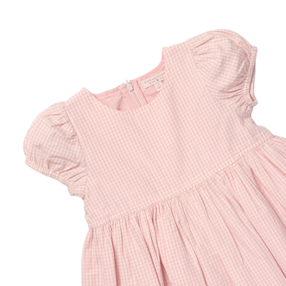 Girls Breyton Dress - Pink Gingham