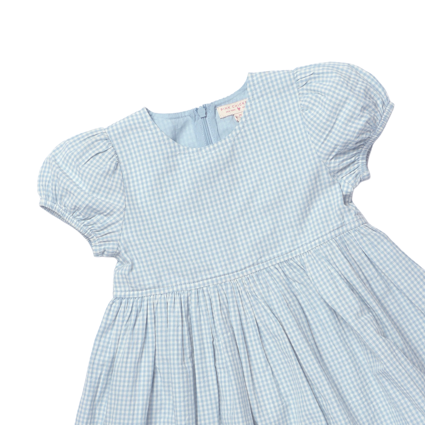 Girls Breyton Dress - Light Blue Gingham