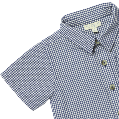 Boys Jack Shirt - Navy Gingham