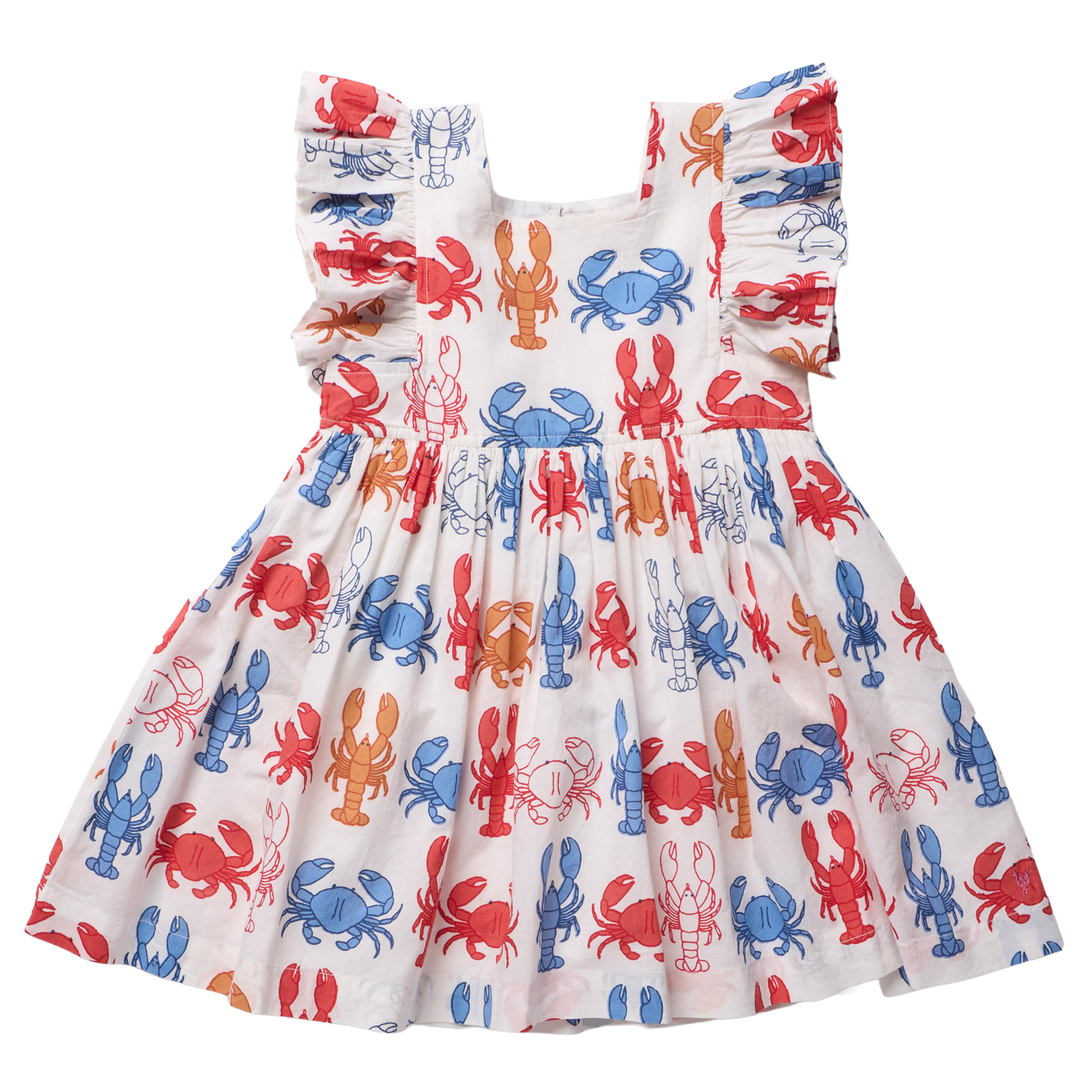 Girls Elsie Dress - Lobsters and Crabs