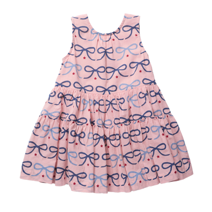 Girls Eloise Dress - Pink Bows