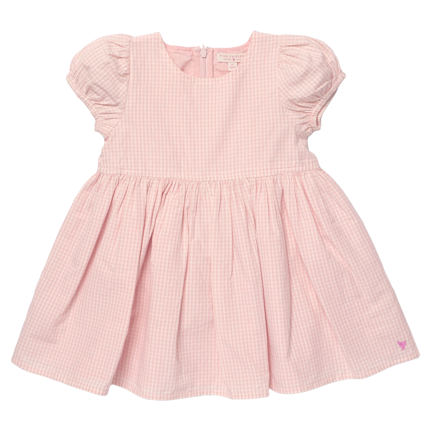 Girls Breyton Dress - Pink Gingham