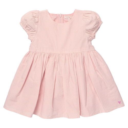 Girls Breyton Dress - Pink Gingham