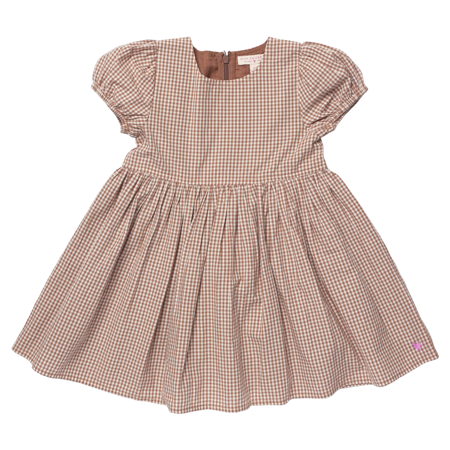 Girls Breyton Dress - Cocoa Gingham