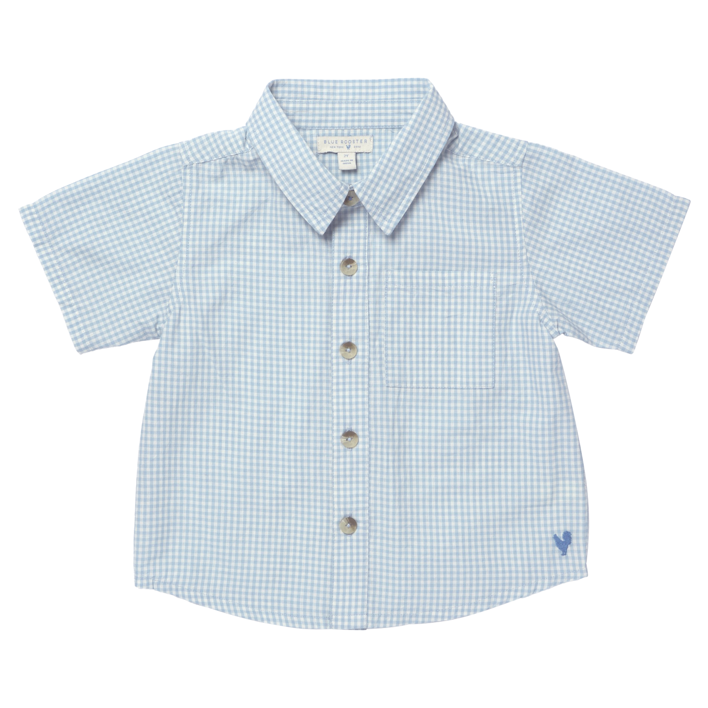Boys Jack Shirt - Light Blue Gingham