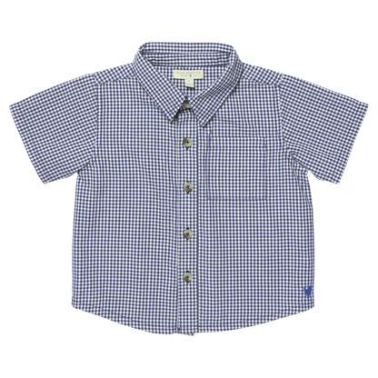 Boys Jack Shirt - Navy Gingham