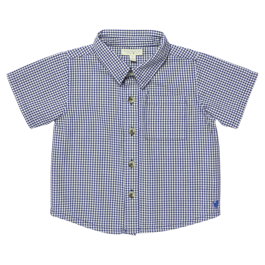 Boys Jack Shirt - Navy Gingham
