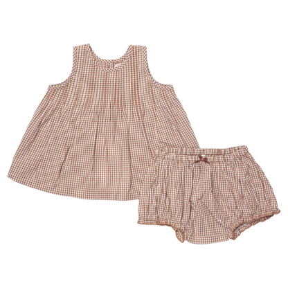 Baby Girls Jaipur 2-Piece Set - Cocoa Gingham