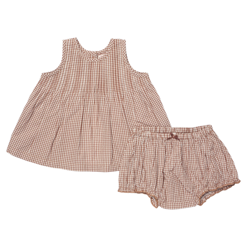 Baby Girls Jaipur 2-Piece Set - Cocoa Gingham