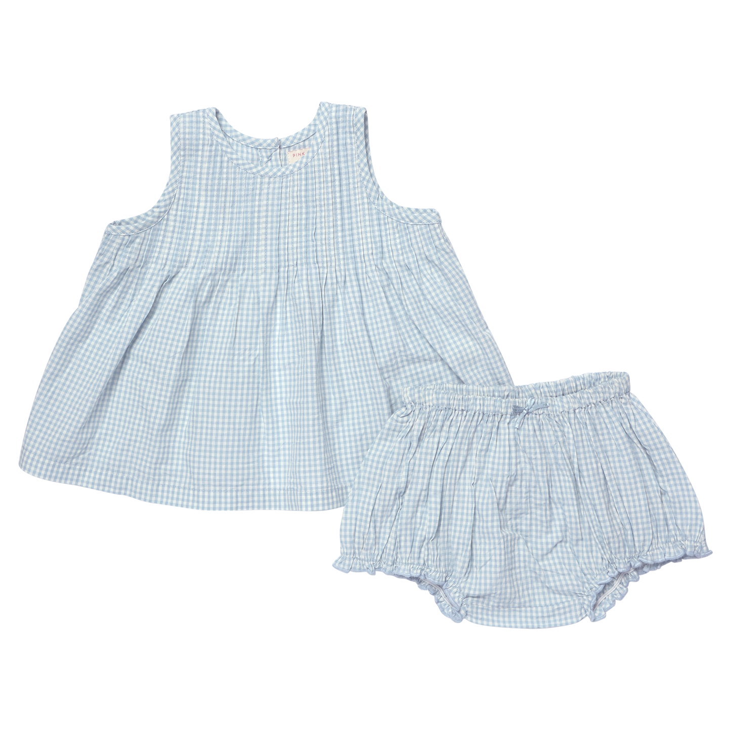 Baby Girls Jaipur 2-Piece Set - Light Blue Gingham