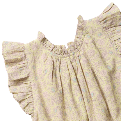 Girls Harper Dress - Citrus Garden Boarder