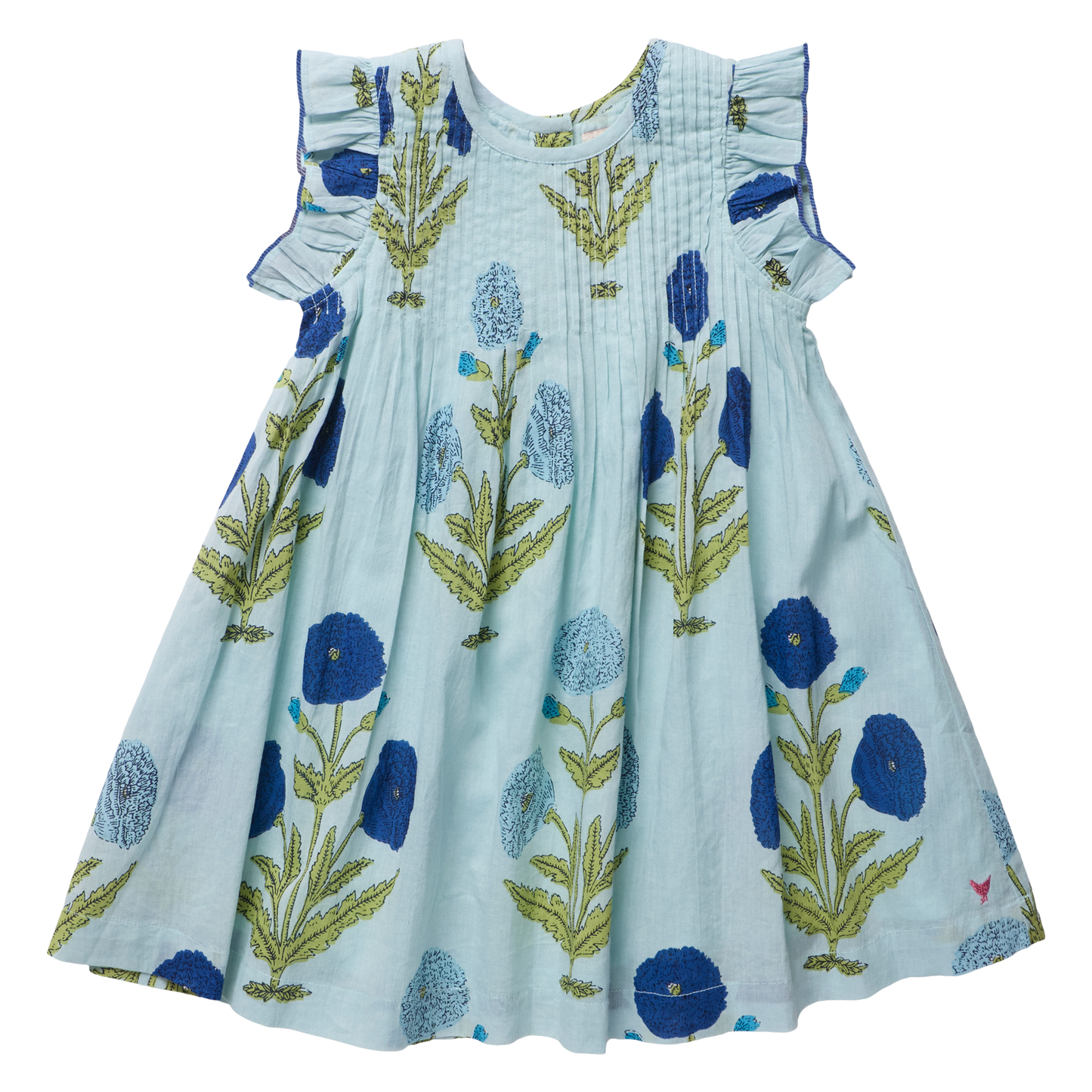 Girls Jaipur Dress - Light Blue Dandelion